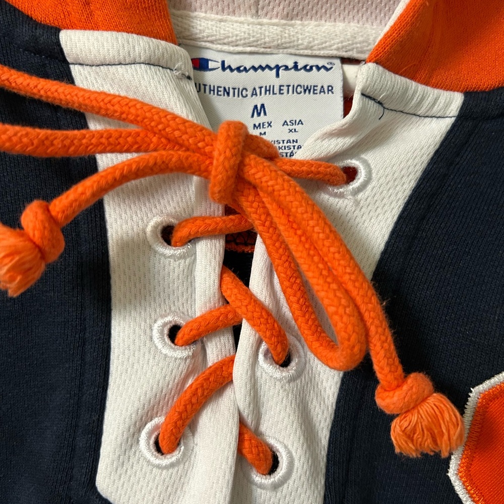 Syracuse University hockey sweater-style Champion Hoodie - Picture 3 of 6